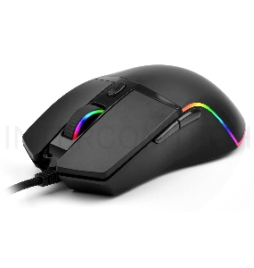 Мышь Оклик 717G PROPHECY черный оптическая (6400dpi) USB (6but)