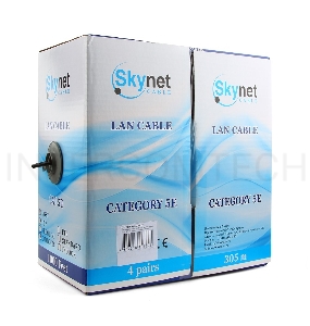 Кабель SkyNet Standart UTP outdoor 4x2x0,48, медный, FLUKE TEST, кат.5e, однож., 305 м, box, черный