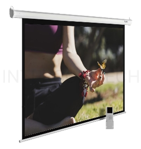 Экран Cactus 197x200см MotoExpert CS-PSME-200x200-WT 1:1 настенно-потолочный рулонный белый (моторизованный привод)