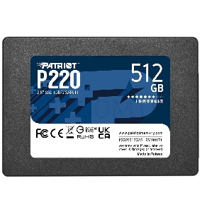 Накопитель SSD Patriot P220 512GB, SATA 2.5