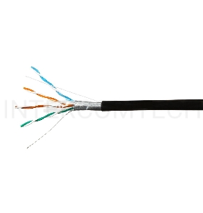 Кабель SkyNet Standart FTP outdoor 4x2x0,48, медный, FLUKE TEST, кат.5e, однож., 305 м, box, черный
