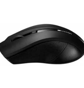Мышь беспроводная CANYON CNE-CMSW05B, 2.4GHz wireless with 4 buttons, DPI 800/1200/1600, черный