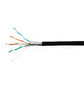 Кабель SkyNet Premium FTP outdoor 4x2x0,51, медный, FLUKE TEST, кат.5e, однож., 100 м, box, черный