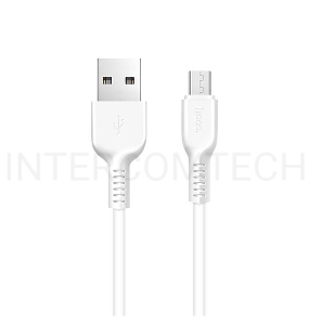 Кабель USB 2.0 hoco X13, AM/microBM, белый, 1м