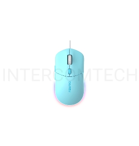 Мышь проводная Dareu LM121 Blue (голубой), DPI 800/1600/2400/6400, подсветка RGB, размер 116x35x60мм, 1,8м