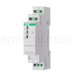 Реле контроля фаз CZF-310 (1 модуль; монтаж на DIN-рейке; 3х400/230+N 8А 1NO/NC IP20) F&F EA04.001.005