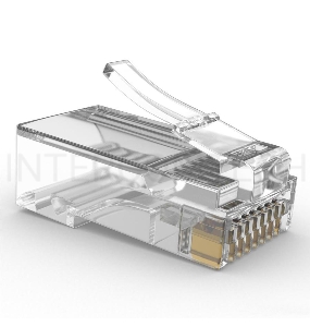 Вилка RJ-45 (8P8C) LC-PTU-01/100 универсальная. кат.5e. со сквозным отверстием  (100 шт.)