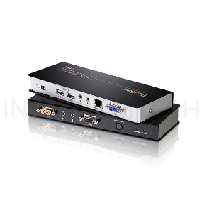 Переключатель ATEN CE770-(AT-G) Удлинитель, SVGA+KBD&MOUSE USB+AUDIO+RS232, 300 метр., 1xUTP Cat5e, SPHD15+HD-DB15+2xUSB A-тип+ 2xMINI JACK+DB9, Female, с KVM-шнуром USB 1.8м., Б.П. 220> 5.3V