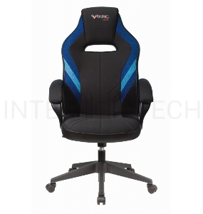 Кресло игровое Бюрократ VIKING 3 AERO BLUE черный/синий искусст.кожа/ткань