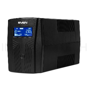 Источник бесперебойного питания SVEN Pro 650 650VA/390W LCD, USB, RJ-45 (2 EURO)