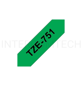 Наклейка ламинированная TZ-E751 (24 мм черн/зелен)