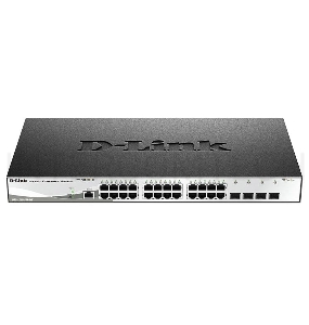 Управляемый коммутатор 2 уровня D-Link DGS-1210-28X/ME с 24 портами 10/100/1000Base-T и 4 портами 10GBase-X SFP+