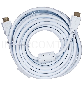 Кабель HDMI 19M/M ver 2.0, 10М, 2 фильтра, белый  Aopen <ACG711DW-10M>     