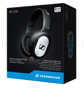 Наушники Sennheiser HD 206 накладные закрытые 21-18000Гц 3м gold 3.5мм адаптер на 6.3мм 108дБ, 507364