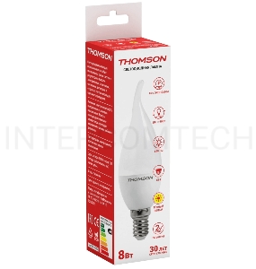 Лампа светодиодная Hiper THOMSON LED TAIL CANDLE 8W 640Lm E14 3000K TH-B2027