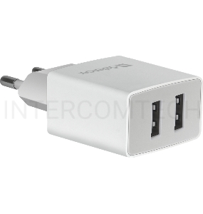 Сетевой адаптер Defender 2xUSB, 2.1А , белый (UPA-22) (83580)