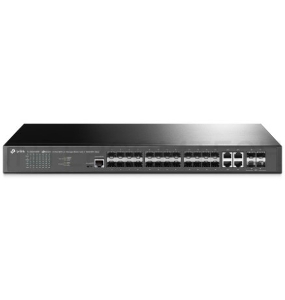 Коммутатор TP-Link JetStream 24-портовый управляемый SFP уровня 2+, 20 гигабитных SFP-портов и 4 гигабитных комбинированных порта SFP/RJ45