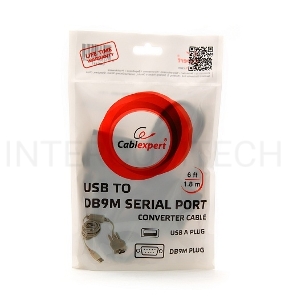 Переходник Gembird  Переходник с USB на Com  1.8m  UAS111