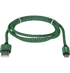 Кабель DEFENDER LIGHTNING TO USB2 1M GREEN ACH01-03T 87810