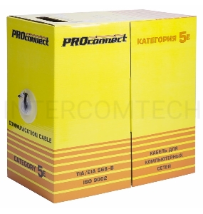 Кабель витая пара PROconnect UTP 4PR 24AWG, CAT5e наружный (OUTDOOR) (бухта 305 м)