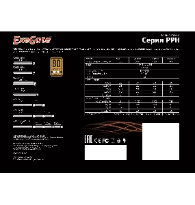 Блок питания 700W ExeGate EX282154RUS 80 PLUS® Bronze 700PPH (ATX, APFC, КПД 89% (80 PLUS Bronze), 12cm fan, 24pin, 2x(4+4)pin, PCIe, 5xSATA, 3xIDE, black, Color Box)