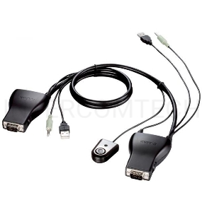 Переключатель-KVM D-Link KVM-221/C1A 2-портовый KVM-переключатель с портами VGA и USB