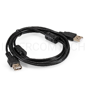 Удлинитель USB 2.0 ExeGate EX-CCF-USB2-AMAF-2.0F (Am/Af, позолоченные контакты, ферритовые кольца, 2м)