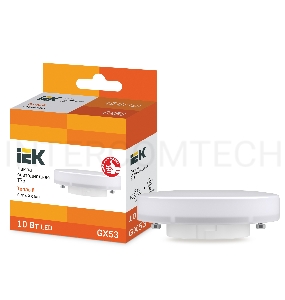 Лампа Iek LLE-T80-10-230-30-GX53 светодиодная ECO T75 таблетка 10Вт 230В 3000К GX53 IEK
