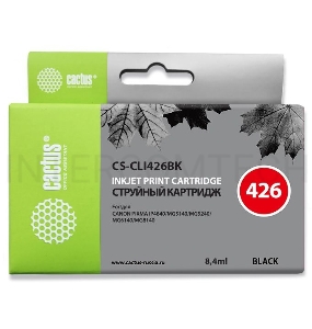 Картридж струйный Cactus CS-CLI426BK черный для Canon MG5140 5240 6140 8140 MX884 (8,2ml)