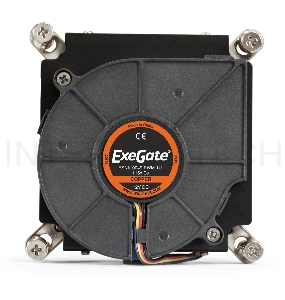 Кулер ExeGate EX286162RUS ESNK-0049.PWM.1U.115x.Cu (Медный, 1U, LGA1150/1151/1155/1156/1200, TDP 115W, Fan 75mm, PWM, 2000-5000RPM, 2 ball bearing, 4pin, 46-54db, ресурс 70000 часов, 345г, на винтах, с термопастой, Retail box)