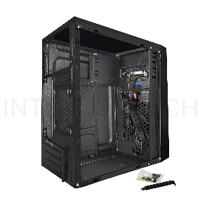 Корпус Minitower ExeGate BAA-107U Black, mATX, <без БП>, 1*USB+2*USB3.0, Audio
