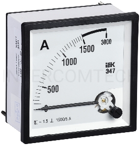 Амперметр Э47 72х72мм 1500/5А кл. точн. 1.5 ИЭК IPA10-6-1500-E