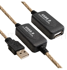 Удлинитель активный USB2.0-repeater ExeGate EX-UAE-AMAF-15.0 (Am/Af, 15м)