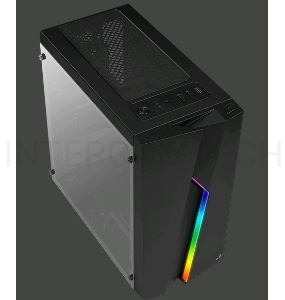 Корпус Aerocool Bolt Mini Tempered Glass без БП, mATX, боковое окно, черный