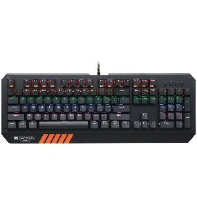 Игровая клавиатура CANYON Hazard CND-SKB6-RU чёрная (Canyon blue swithes, USB, RGB подсветка, DS2CNDSKB6RU)