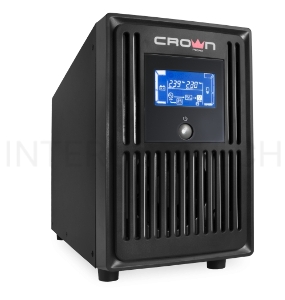 Источник бесперебойного питания CROWN MARVEL 2K 2000VA/1400W, корпус металл, (БЕЗ АКБ), выходные розетки 4*EURO, трансформатор AVR 140-300V, порт USB, порт RS-232, съёмный кабель 1.2 м, порт RJ-11/45, LCD-дисплей, защита: батареи от критического разряда, 