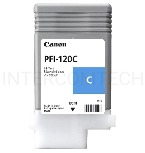 Картридж струйный Canon PFI-120 C 2886C001 голубой (130мл) для Canon Canon imagePROGRAF TM-200/205