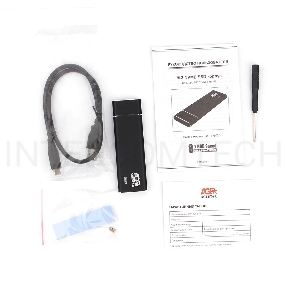 Внешний корпус AgeStar USB 3.1 Type-C M.2 NVME (M-key)  AgeStar 31UBNV5C (BLACK), алюминий, черный