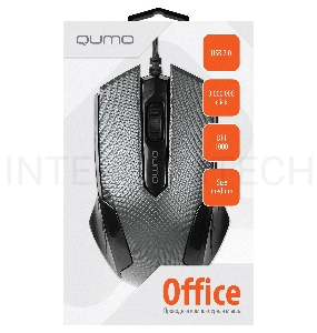 Мышь Qumo Office M14 Gray, проводная, оптическая
