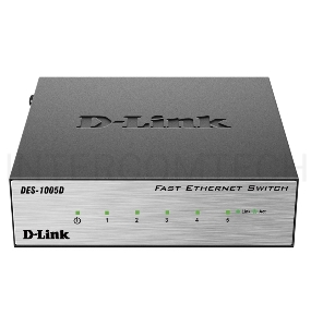 Коммутатор 5-портовый неуправляемый  D-Link DES-1005D/O2B 10/100 Мбит/с