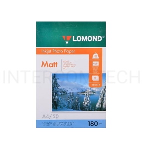 Фотобумага Lomond 0102014 A4/180г/м2/50л./белый матовое для струйной печати