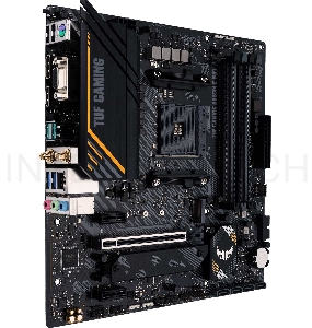 Материнская плата ASUS TUF GAMING B550M-E WIFI,  Socket AM4, B550, 4*DDR4, HDMI+DP+D-Sub, CrossFireX, SATA3 + RAID, Audio, 2,5Gb LAN, USB 3.2*6, USB 2.0*4, COM*1 header (w/o cable) mATX ; 90MB17T0-M0EAY0