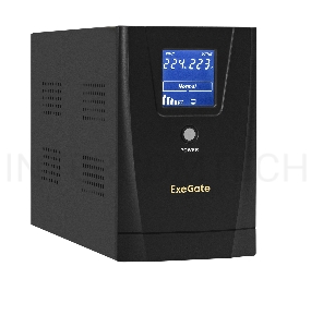 Источник бесперебойного питания  ExeGate EX292631RUS SpecialPro Smart LLB-2000.LCD.AVR.4C13.RJ.USB <2000VA/1200W, LCD, AVR, 4*C13,RJ45/11,USB, металлический корпус, Black>