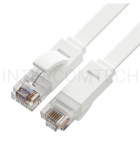 Патч-корд Greenconnect PROF плоский прямой 7.5m, UTP медь кат.6, белый, 30 AWG, ethernet high speed 10 Гбит/с, RJ45, T568B, GCR-51795 Greenconnect Патч-корд PROF плоский прямой 7.5m, UTP медь кат.6, белый, 30 AWG, ethernet high speed 10 Гбит/с, RJ45, T568