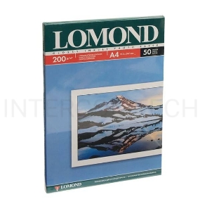 Фотобумага LOMOND Одностороняя Глянцевая, 200г/м2, A4 (21X29,7)/50л. для струйной печати