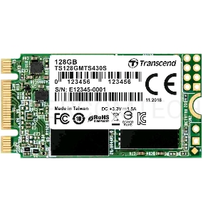 Твердотельный накопитель Transcend 128GB M.2 SSD MTS 430 series (22x42mm) with DRAM cache R/W 560/500 MB/s
