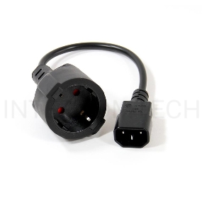 Кабель-переходник UPS->розетка VCOM (IE-320 C14 to Socket Type-F) 3Gx0,75mm VDE <CE002>
