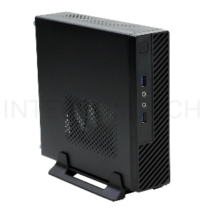 Корпус Slim Case Powerman ME100S-BK front fan 4cm, 120W adapter, Mini ITX, VESA