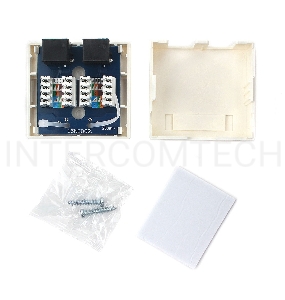 Розетка NA218 RJ-45 кат.6 внешняя 2 порта, 110&Krone
