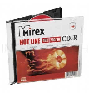 Диск CD-R Mirex 700 Mb, 48х, HotLine, Slim Case (1), (1/200)